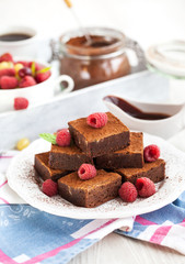 Homemade chocolate brownies