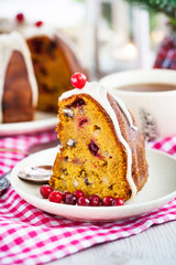 Piece of holiday bundt cake