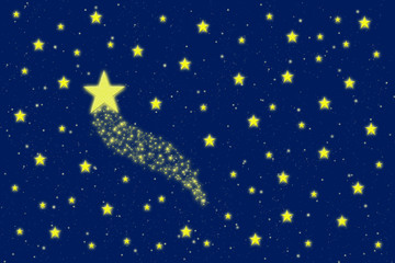 Comet in the starry sky © marcoemilio