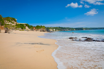 Beautiful surfing tropical sand beach