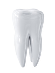 White tooth isolated
