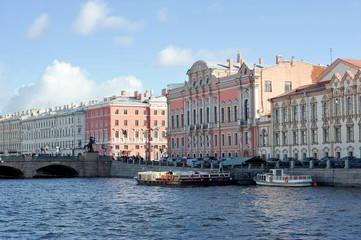 Fototapeta na wymiar Saint-Petersburg, Russia, 29 September: view from the Fontanka r