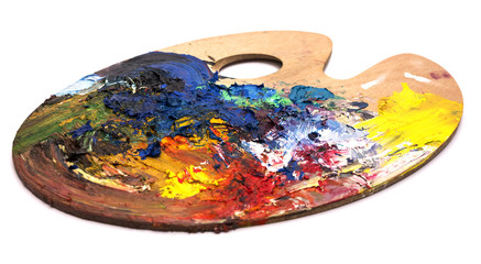 Colour palette on the white background