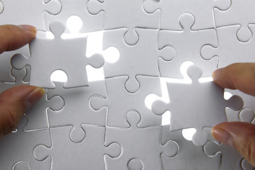 puzzle piece coming down into it's place