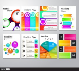 Set of Flyer, Brochure Design Templates. 