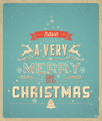 Typography Christmas Greeting Card
