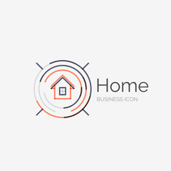 Thin line neat design logo, home idea
