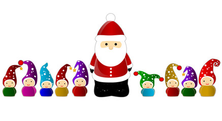 christmas santa clause and gnomes