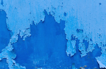 cracked paint pattern on on wall texture, Blue scratch backgroun