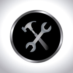 Fototapeta premium Tools design over white background vector illustration