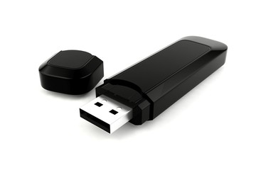 USB flash drive isolated on white background