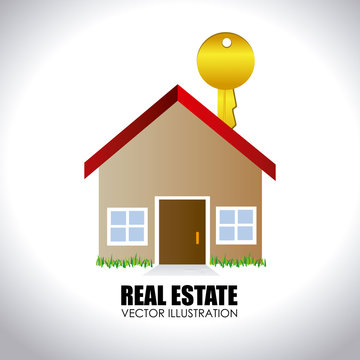 Real estate design over white background vector illustration
