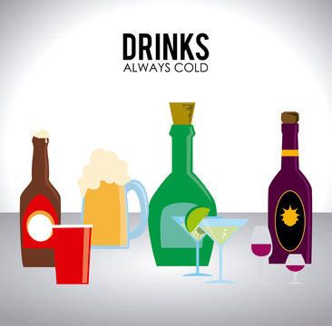 Drink design over white background vector illustration