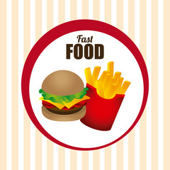 Restaurant design over beige background vector illustration