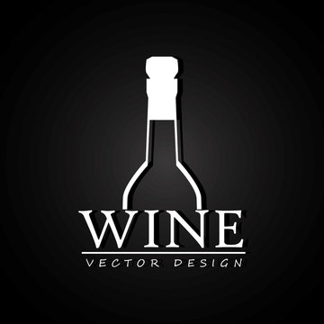Wine design over black background vector illustration