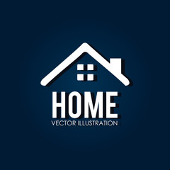 Home desgin over blue background vector illustration