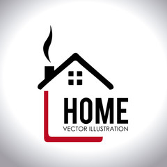 Home desgin over white background vector illustration