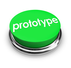 Prototype Word Green Button Product Concept Sample Mock-Up