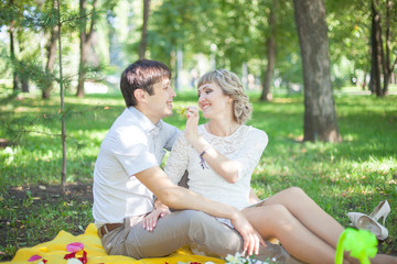 Fototapeta premium Happy wedding couple