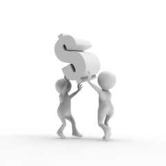 ドルを持ち上げる人