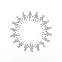 輪っかになる人