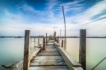 Fishing jetty in long exposure © azirull