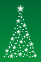 クリスマスツリーテンプレート　グリーン