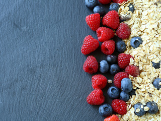 Oatmeal and wild berries