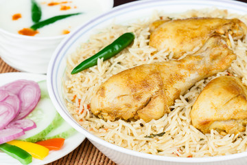 Chicken Biryani Closeup
