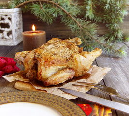 Baked chicken for Christmas