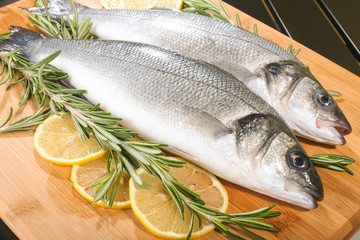 seabass with lemon and rosemary