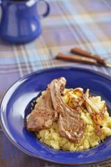 Lamb cutlets with couscous