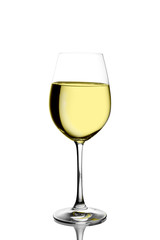 Wineglass with white wine