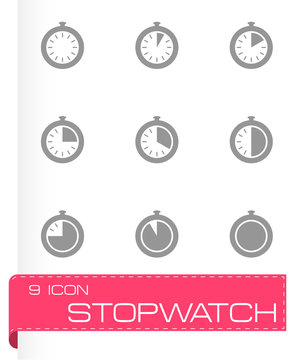 Vector stopwatch icon set