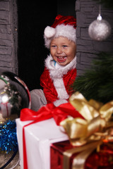 laughing baby Santa Claus