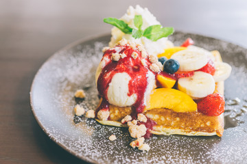 Fruit waffle