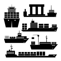 Obraz premium Transportation and shipping icons