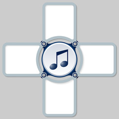 four areas for any text with music icon