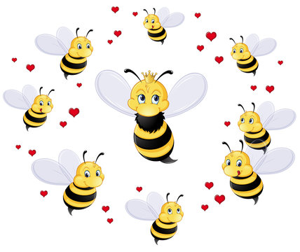 frohlockender Bienenschwarm