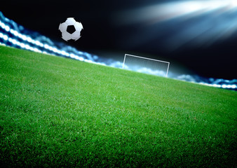 soccer field and the bright lights
