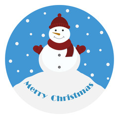 Snowman. Marry Christmas