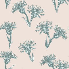 vintage vector seamless floral pattern