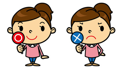 SD女性　マルバツ