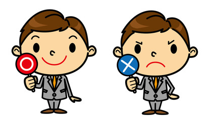 SDビジネスマン　マルバツ