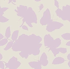 vintage vector seamless floral pattern