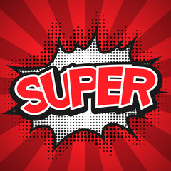 Comic Speech Bubble. Super Vector illustration