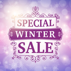 winter special sale background - 74069942