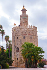 Fototapeta na wymiar Gold tower in Seville, Spain