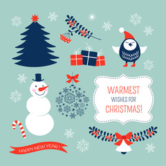 Christmas graphic elements set