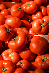 Fleischtomaten auf dem Wochenmarkt in der Provence